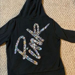 Victoria’s Secret Pink - Black Zip-Up Sweatshirt
